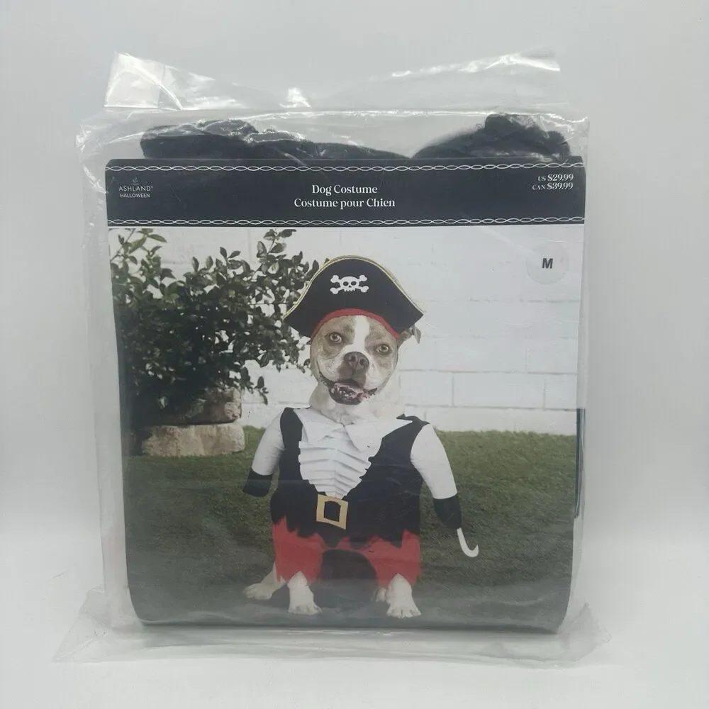Ashland Pirate Dog Costume - Black and Red M Medium